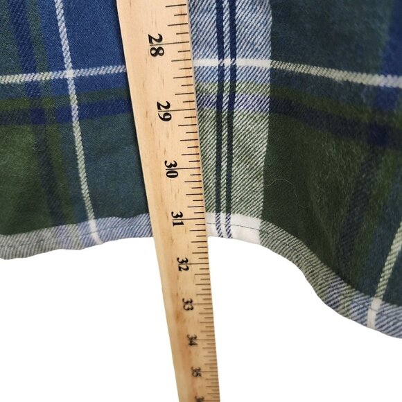 Mountain Ridge Men's Super Soft Flannel Shirt Green & Blue Plaid Size XL - Picture 7 of 10